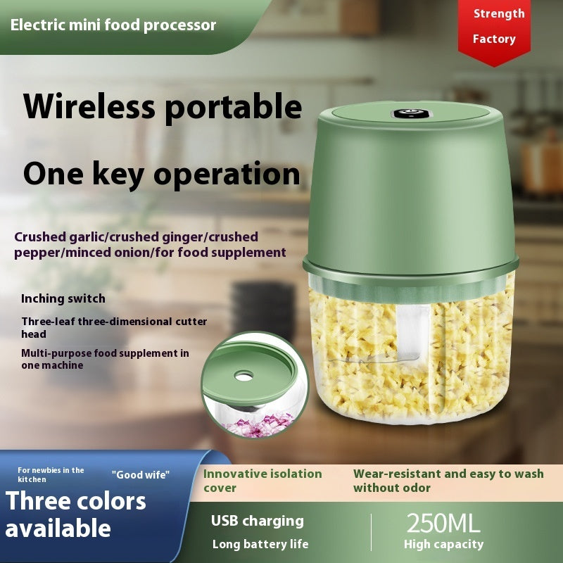 USB Rechargeable Mini Garlic Chopper - Wireless & Portable