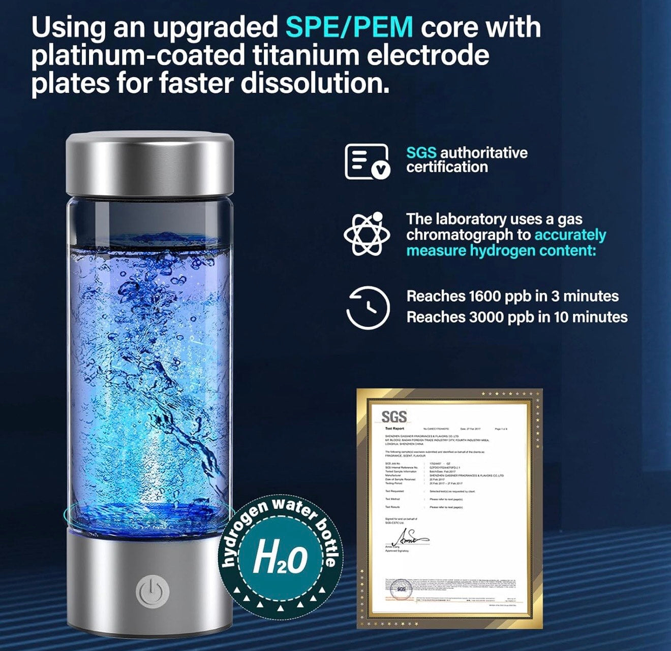 Hydrogen Water Bottle 420ml
