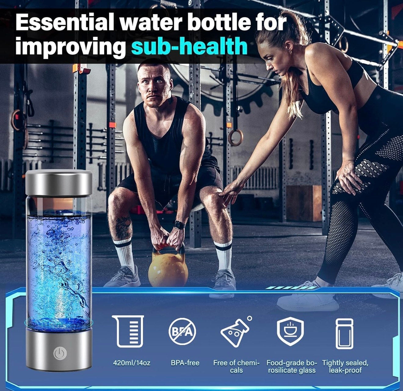 Hydrogen Water Bottle 420ml