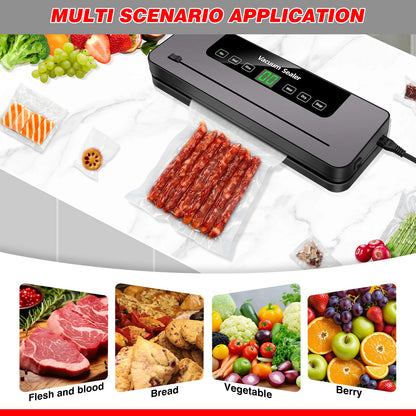 5-in-1 Automatic Vacuum Sealer with Bags & Cutter