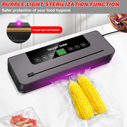 5-in-1 Automatic Vacuum Sealer with Bags & Cutter
