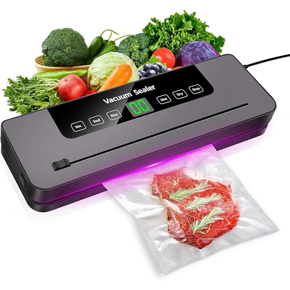 5-in-1 Automatic Vacuum Sealer with Bags & Cutter