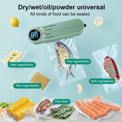 Vacuum Sealer Portable Mini Multifunctional Food Sealer Rechargeable Food Package Plastic Bags Automatic Vacuum Sealing Machine